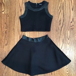 Trendy Black Two Piece Party Outfit
